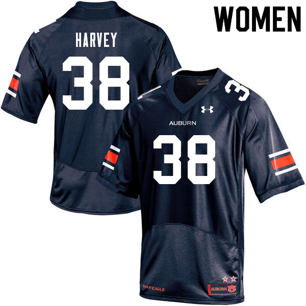 Auburn Tigers Women's Ahmari Harvey #38 Navy Under Armour Stitched College 2021 NCAA Authentic Football Jersey LAB3174FV